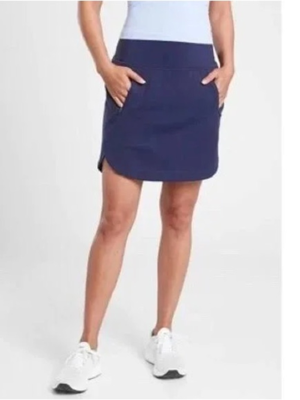 Athleta Fairway Golf Skort Navy Blue 18” small Tennis Pickleball Activewear